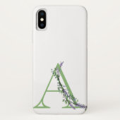 Monogram A lavender Eucalyptus Case-Mate iPhone Case (Achterkant)
