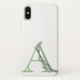 Monogram A lavender Eucalyptus Case-Mate iPhone Case