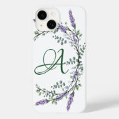 Monogram A lavender Eucalyptus Hoesje-Mate iPhone Case-Mate iPhone Case (Achterkant)