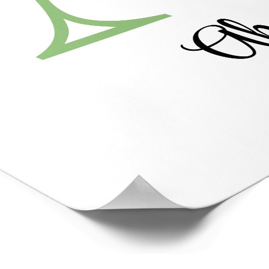 Monogram A lavender Eucalyptus nursery Poster (Hoek)