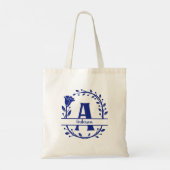 Monogram A, letter A Initiaal A Tote Bag (Achterkant)