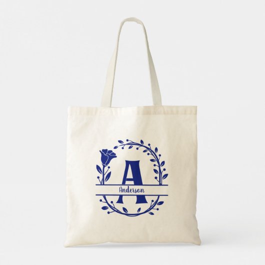 Monogram A, letter A Initiaal A Tote Bag (Achterkant)
