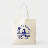 Monogram A, letter A Initiaal A Tote Bag (Voorkant)
