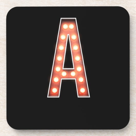 Monogram A-markeringslichten Bier Onderzetter (Voorkant)