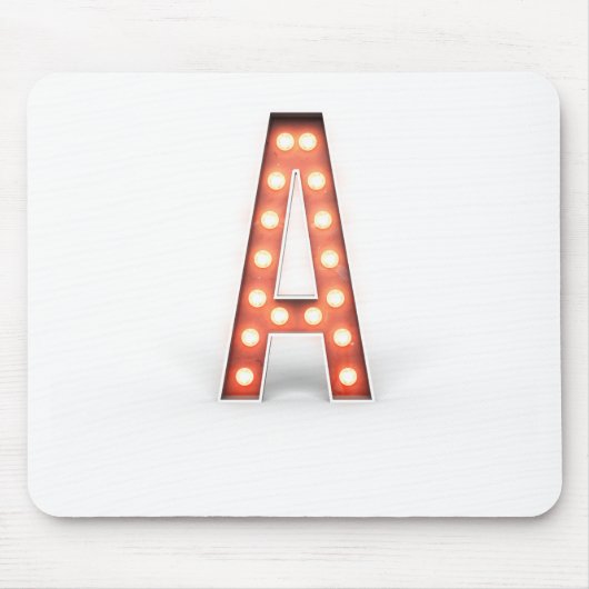 Monogram A-markeringslichten Muismat (Voorkant)