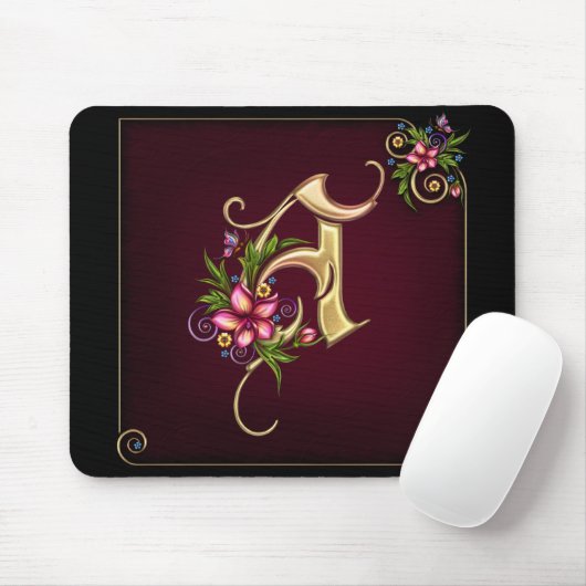 Monogram A Mousepad Muismat (Met muis)
