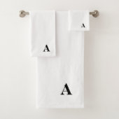 Monogram A op wit Bad Handdoek (Insitu)