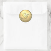 Monogram_A Ronde Sticker (Tas)