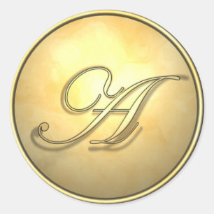 Monogram_A Ronde Sticker