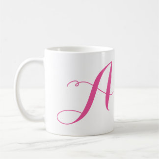 Monogram-A/Roze aanpassen Koffiemok