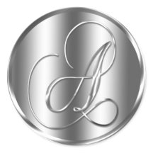 Monogram A Silver Color Wedding Invitation Holiday