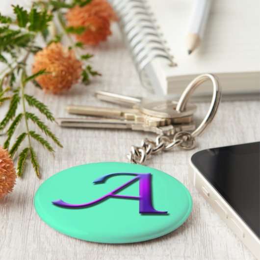 Monogram A Sleutelhanger (Zijkant)