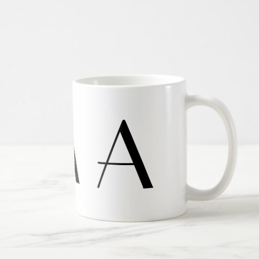 Monogram A zwarte en witte, moderne koffie-Mok Koffiemok (Rechts)