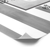 monogram aangepast aan personalisatie in grijze ti poster (Hoek)