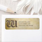 Monogram Aangepast adres voor aangepaste verzendin Etiket (Insitu)