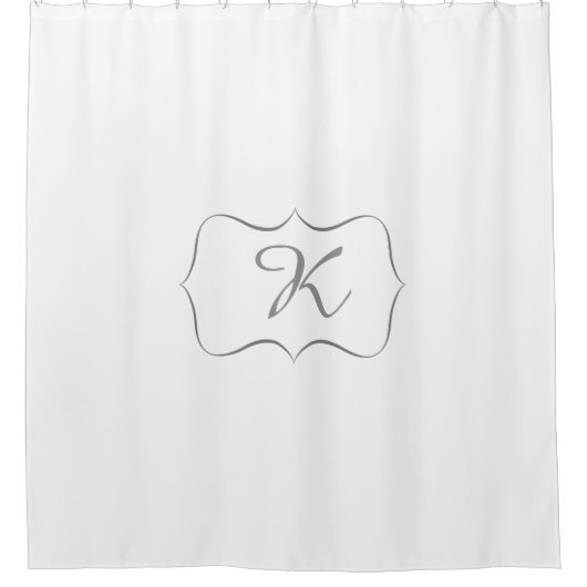 Monogram, aangepast douchevalk douchegordijn (Voorkant)