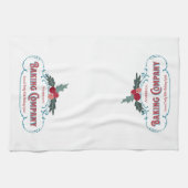 Monogram aangepast feestdagen voor het bakken van  theedoek (Horizontaal)