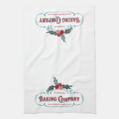 Monogram aangepast feestdagen voor het bakken van  theedoek (Verticaal)