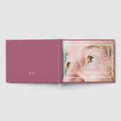 Monogram Aangepast Foto Dubbelwit Lijst Memorial Gastenboek (Volledig)