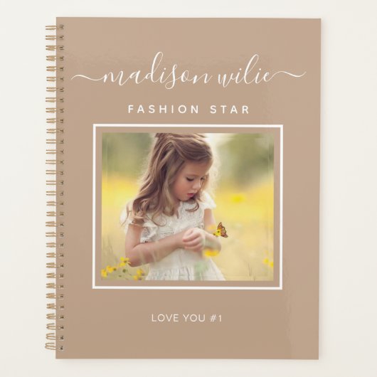 Monogram Aangepast foto-effect Creëer Uw eigen zwa Planner (Voorkant)