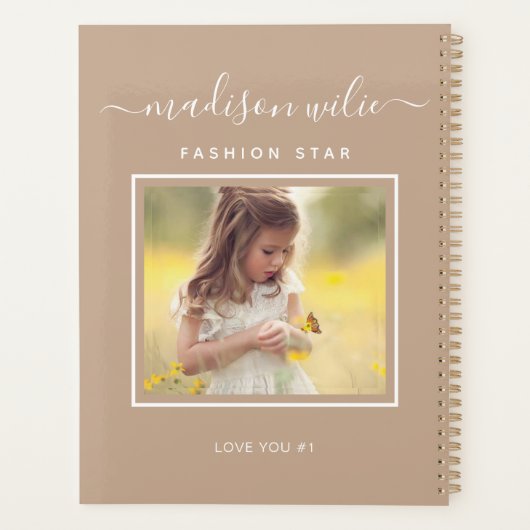 Monogram Aangepast foto-effect Creëer Uw eigen zwa Planner (Achterkant)