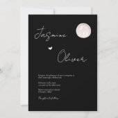 monogram aangepast fotowitwasmonogram bruiloft kaart (Voorkant)