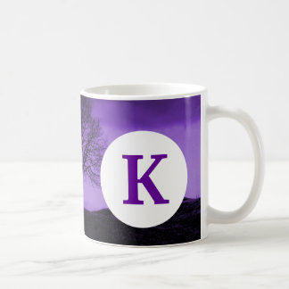 Monogram, aangepast gedrukt koffieboom, Silhouette Koffiemok