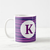 Monogram Aangepast gedrukte koffie Mok Paarse stri (Links)