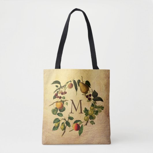 monogram aangepast gepersonaliseerd natuur tas (Voorkant)