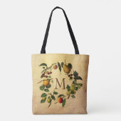 monogram aangepast gepersonaliseerd natuur tas (Achterkant)
