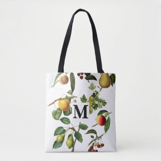 monogram aangepast gepersonaliseerd natuur tas (Voorkant)