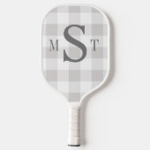 Monogram Aangepast grijs speldenpalmpje Pickleball Paddle (Achterkant)