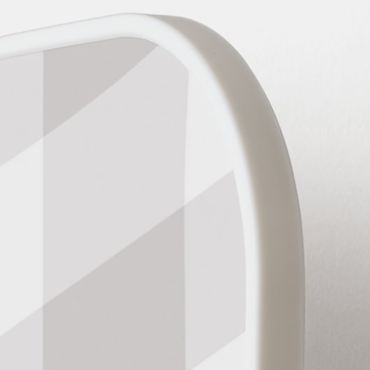 Monogram Aangepast grijs speldenpalmpje Pickleball Paddle (Links Detail)