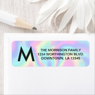 Monogram aangepast retouradreslabel etiket