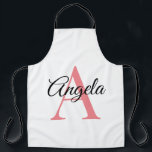 Monogram Aangepast Schort op maat - Roze<br><div class="desc">Monogram Aangepast Schort op maat - Roze</div>