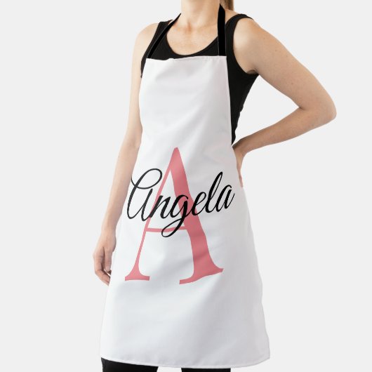 Monogram Aangepast Schort op maat - Roze (Insitu)