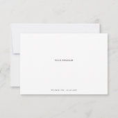 Monogram Aangepast script Namen Zwart huwelijksber Bedankkaart (Achterkant)