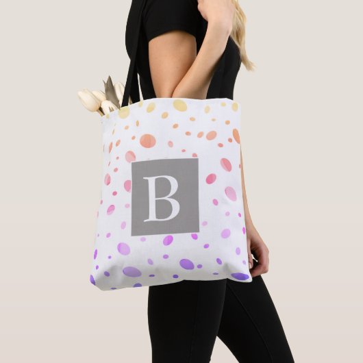 monogram aangepast tas polka dot (Dichtbij)