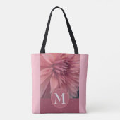monogram aangepast tas voor roze bloemen (Achterkant)
