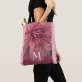 monogram aangepast tas voor roze bloemen (Dichtbij)