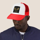 Monogram Aangepaste A Letter met Elegante Adelaars Trucker Pet (In situ)