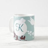 Monogram Aangepaste afgedrukte koffie Mok Blauwe b (Voorkant links)