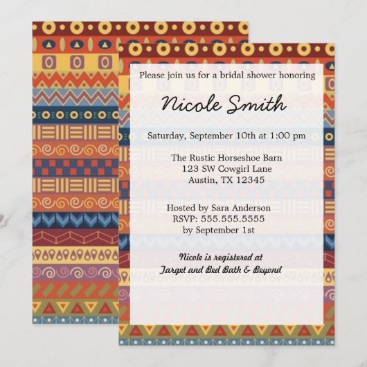 Monogram aangepaste Afrikaanse tribale kunst Kaart (Voorkant / Achterkant)