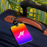 Monogram Aangepaste Bagagelabel regenboogkleuren<br><div class="desc">Bagagelabel voor prachtige regenboogkleuren - Uw brief / meer</div>