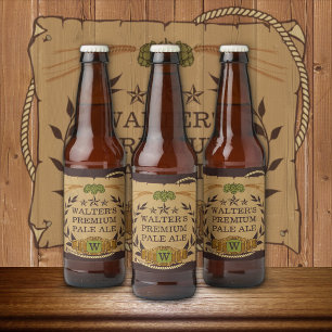 Monogram Aangepaste bierlabels Bier Etiket