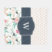 Monogram Aangepaste flessenbak Fleece Deken (Voorkant (Horizontaal))