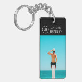 Monogram Aangepaste foto Aangepaste foto Aangepast Sleutelhanger (Voorkant Links)