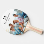 Monogram Aangepaste foto & naam Ping Pong Paddle Tafeltennisbatje (Zijkant)