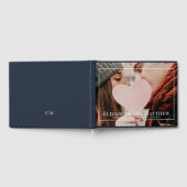 Monogram Aangepaste foto op White Lijst Wedding Gastenboek (Volledig)