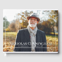 Monogram Aangepaste Foto op Witte Lijst Memorial